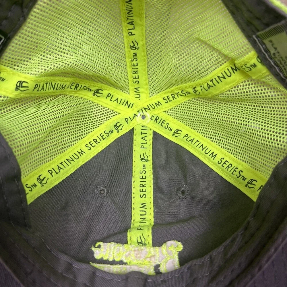 Birdsong Peanuts Hat Mens Grey Neon Yellow Mesh Back‎ Trucker Farm Seed Cap
